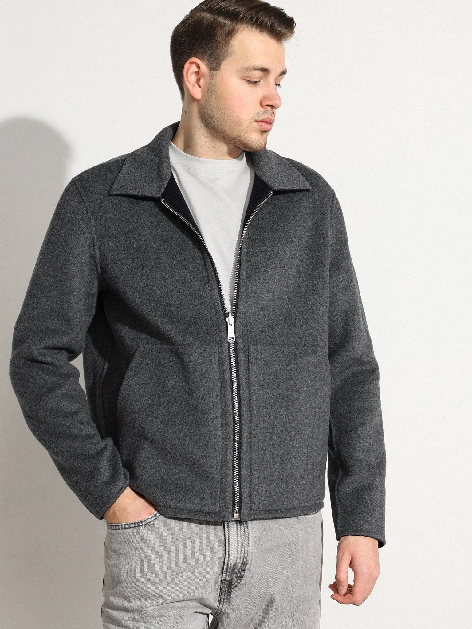 Куртка двусторонняя из смесовой шерсти